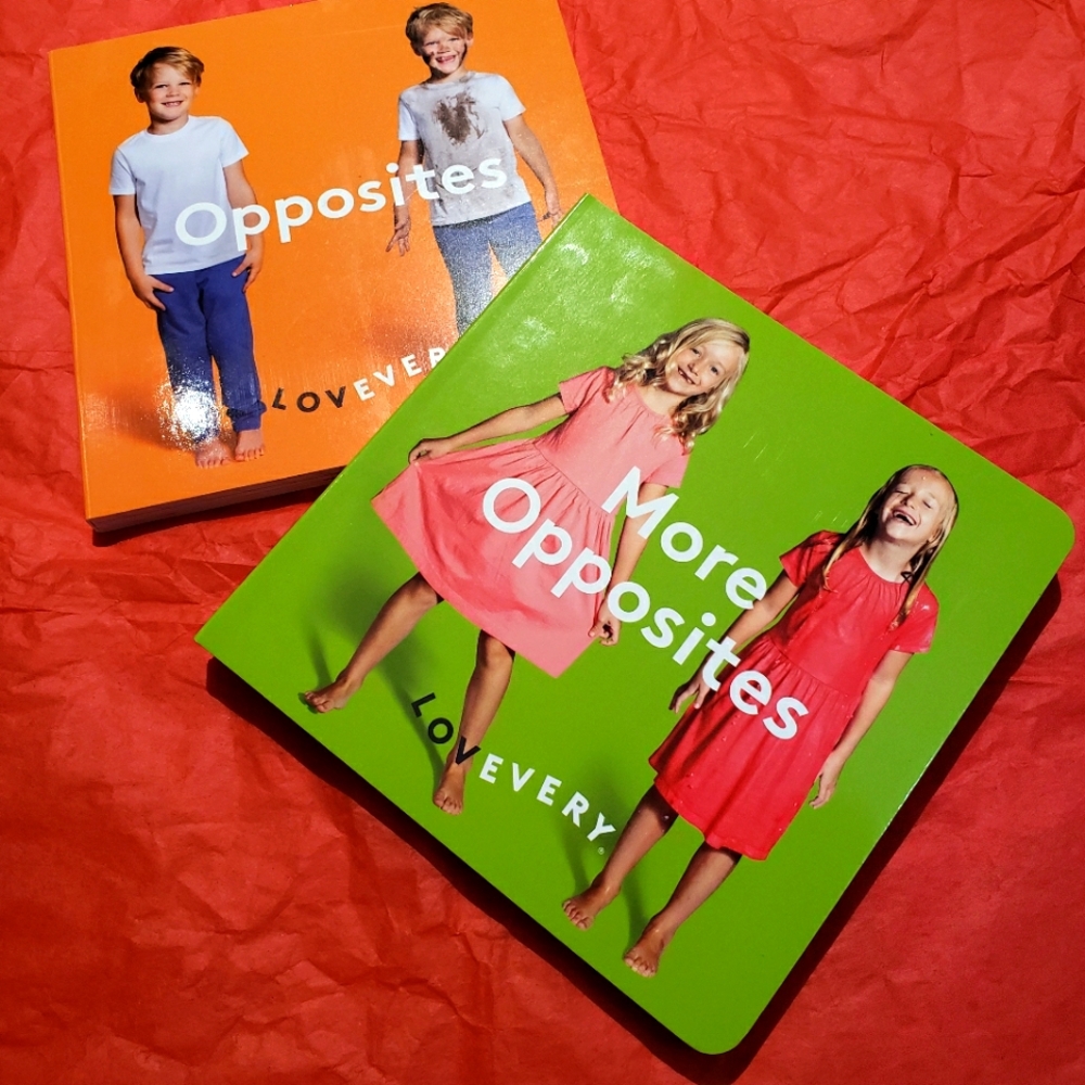 Brand new! Lovevery opposites and more opposites book bundle